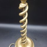 Belle et Grande Twisted table lamp in solid brass circa 1920 Height 40 cm