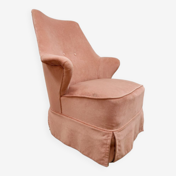 Fauteuil lounge design vintage 'Soft pink'