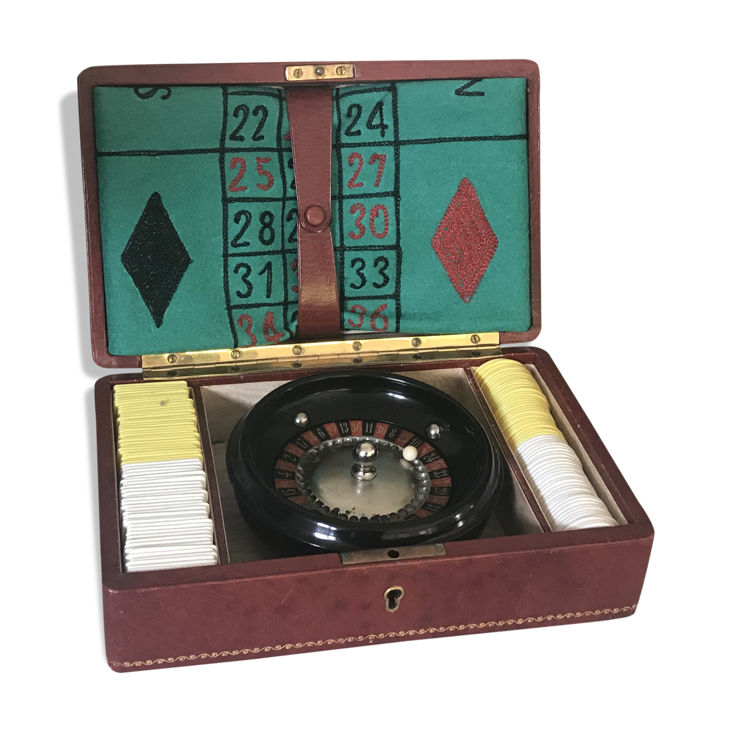 Vintage leather game box