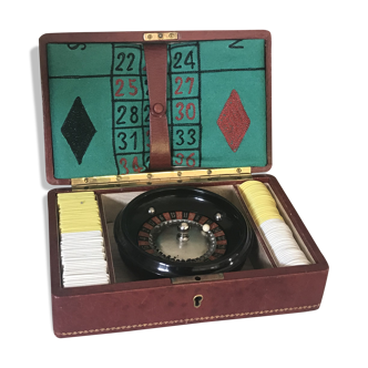 Vintage leather game box