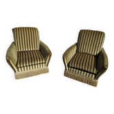 Set of 2 velvet armchairs