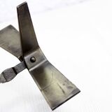 Brutalist bronze candle holder