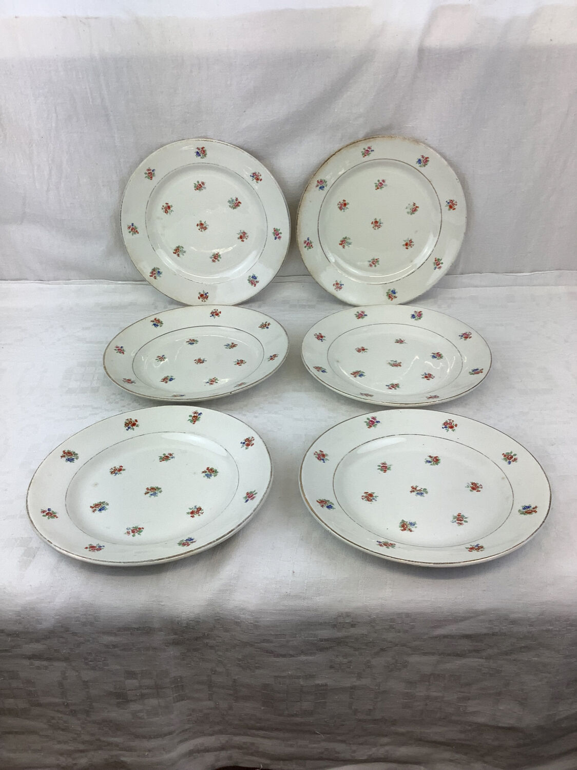 6 dessert plates made in france digoin