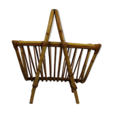 Rattan magazine holder