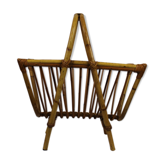 Rattan magazine holder