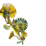 Stylized floral lamp in painted sheet