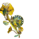 Stylized floral lamp in painted sheet