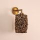 Bamboo Sconce, Wall Lamp, Bohemian Wicker Light