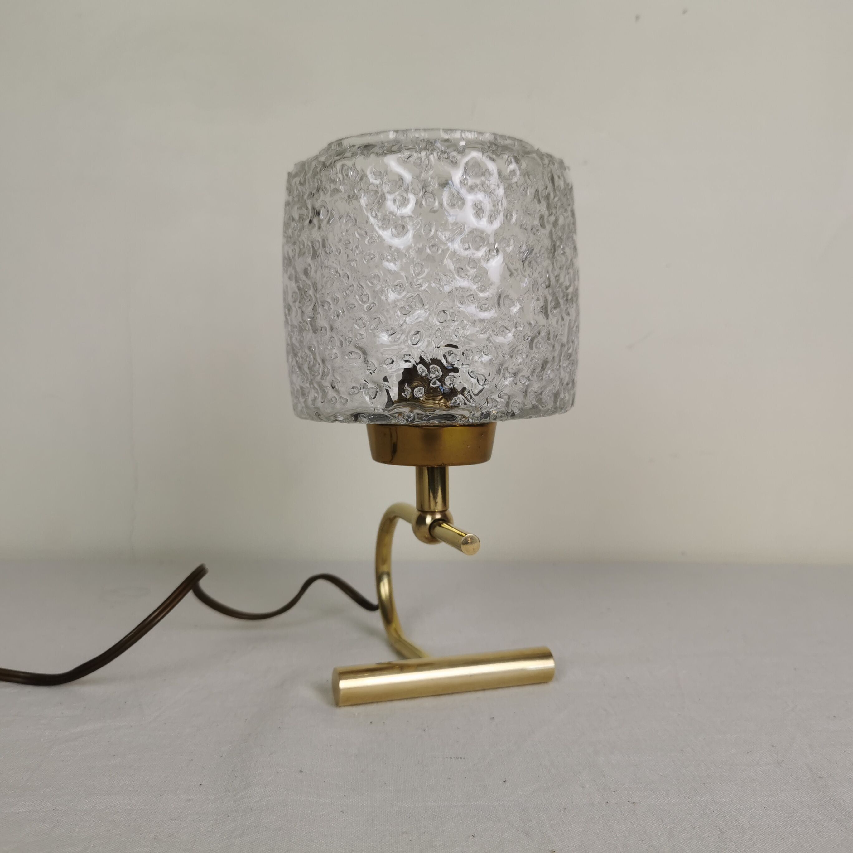 Brass and glass lamp