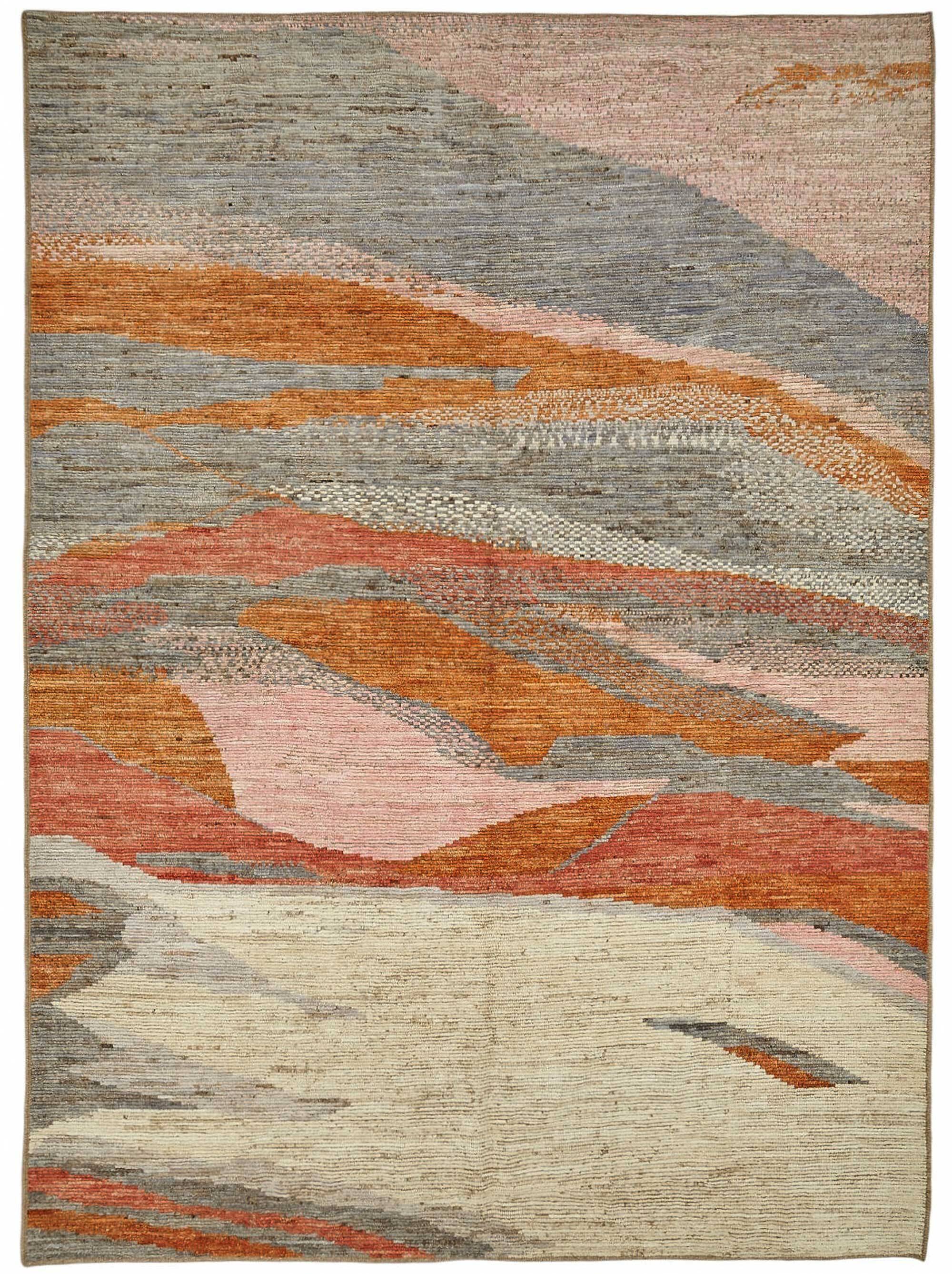 Handwoven Turkish Rustic 245 cm x 337 cm Multicolor Wool Carpet
