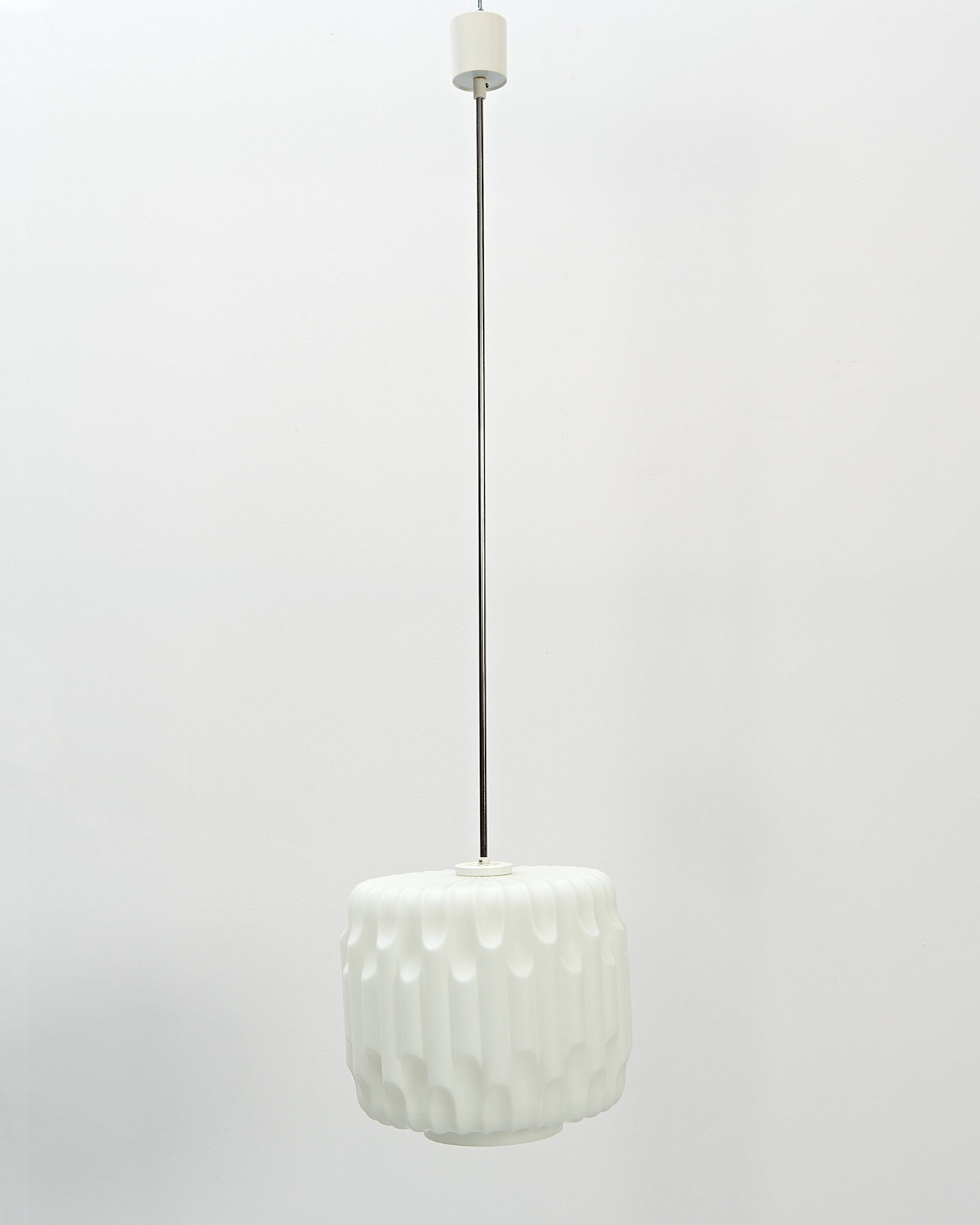 Opaline Glass Lamp from Napako, 1960s