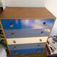 5-drawer wooden and formica chest of drawers Meredew Furniture