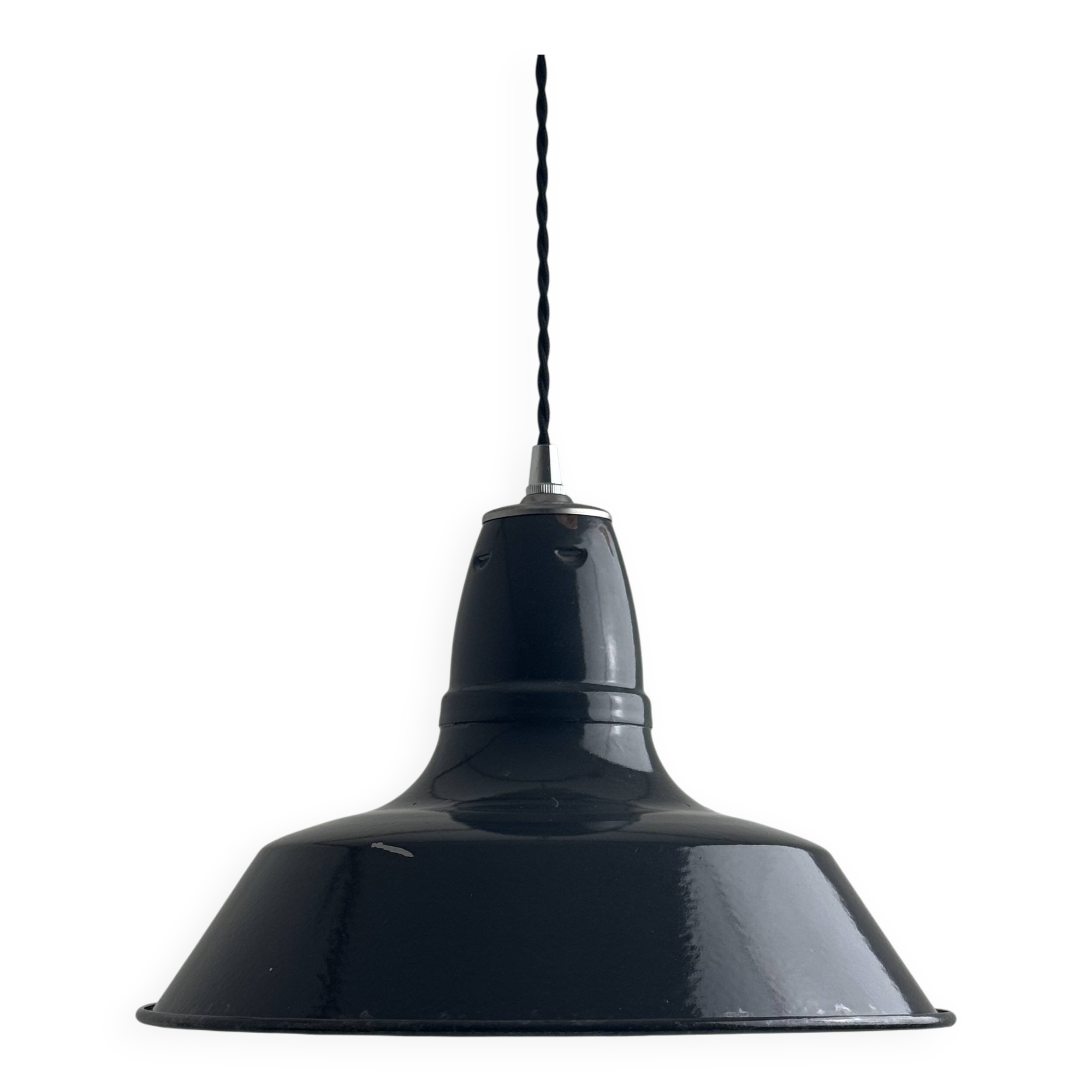 OLD ENAMELLED INDUSTRIAL WORKSHOP SUSPENSION