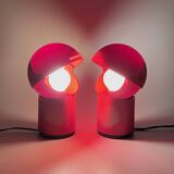 Pair of Space Age Table or Wall Lamps 'Asteroidi' by Siberin Caronno, 70s