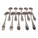 10 silver-plated ice cream scoops, Christofle Marly silversmith, engraved HBC