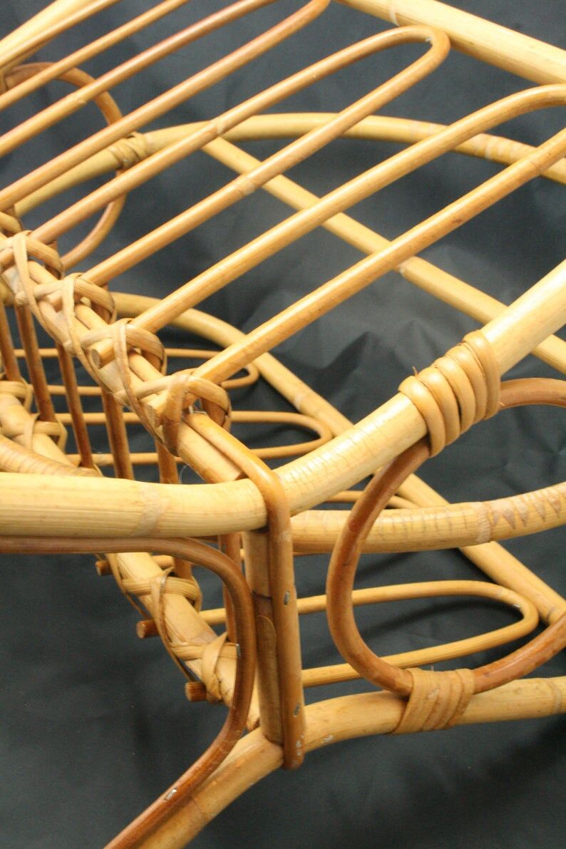 Vintage bamboo magazine holder