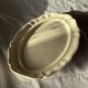 Large oval cream earthenware dish Sarreguemines France L44