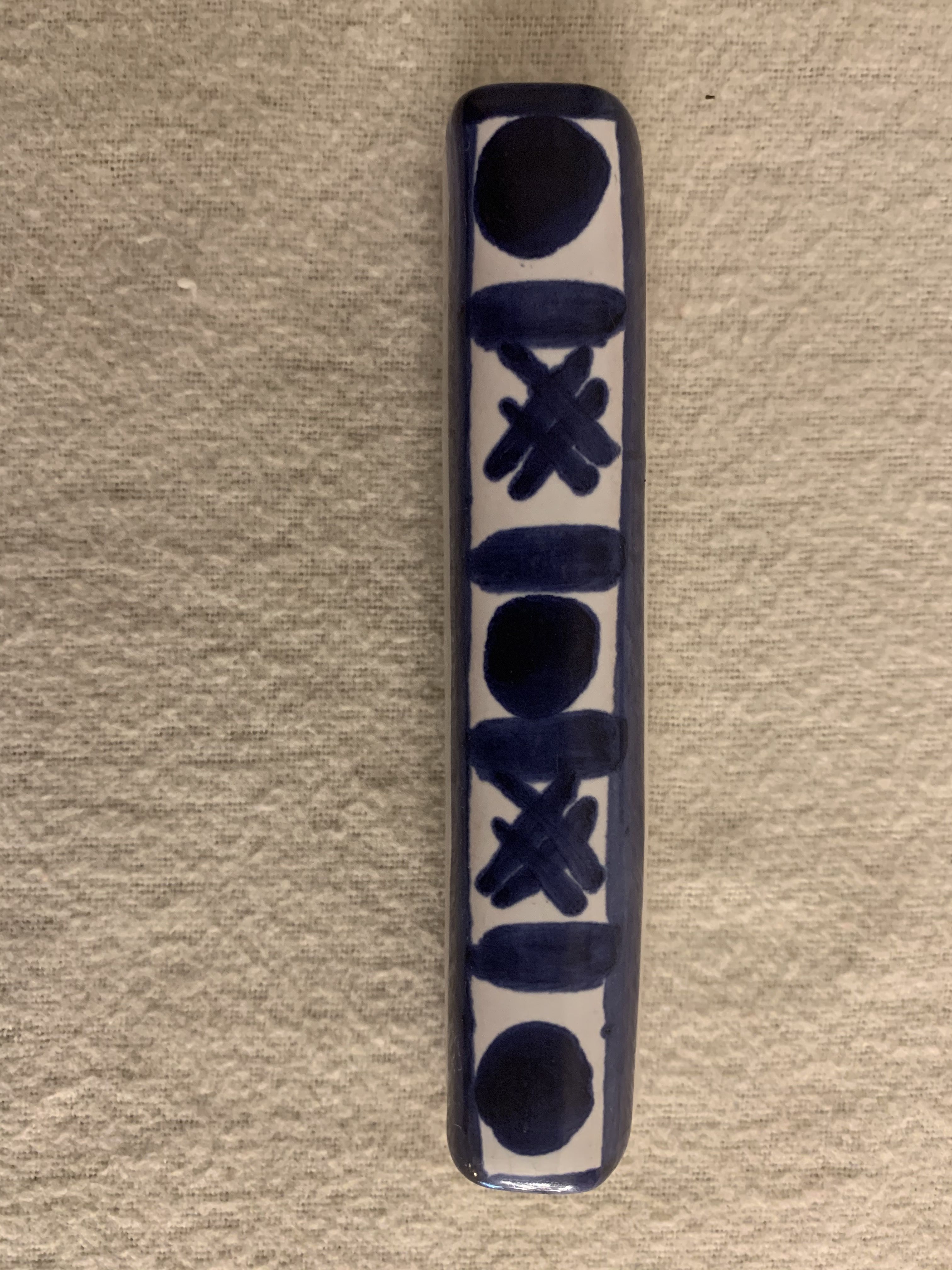 6 wears blue ceramic knives Robert Picault 1960 Vallauris