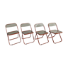 Lot de 4 chaises Plia par Giancarlo Piretti