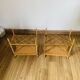 Pair of rattan bedside tables