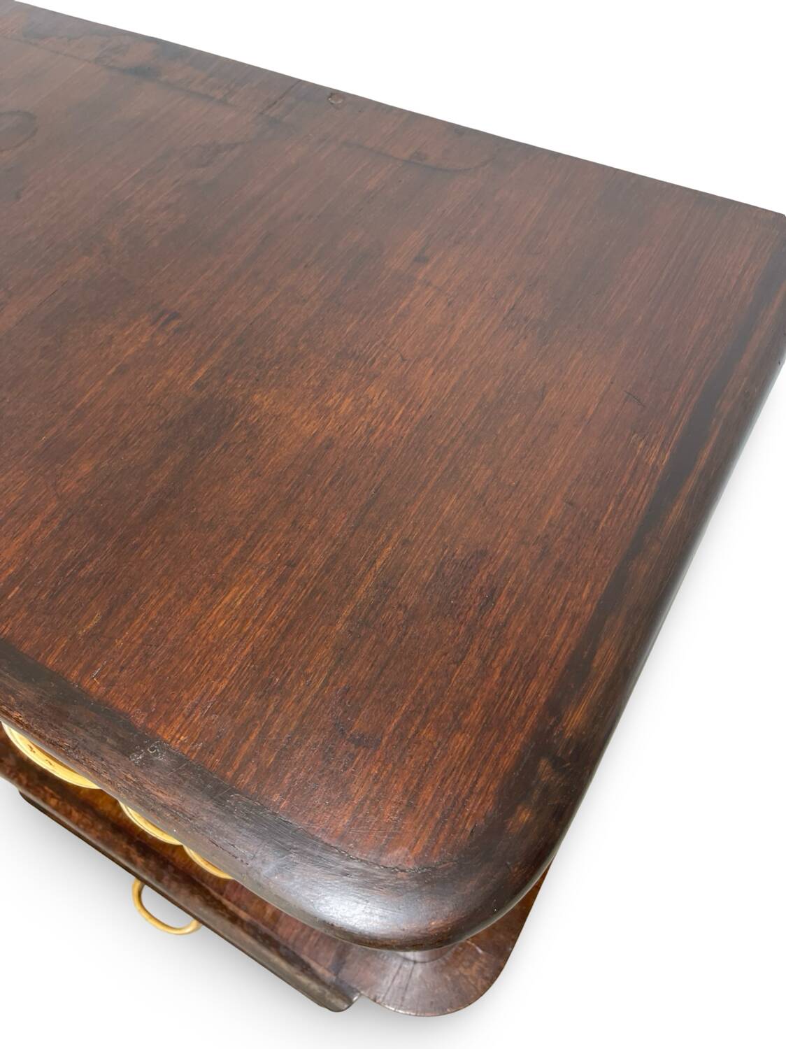 Commode italienne Art déco en ronce de noyer, années 1920