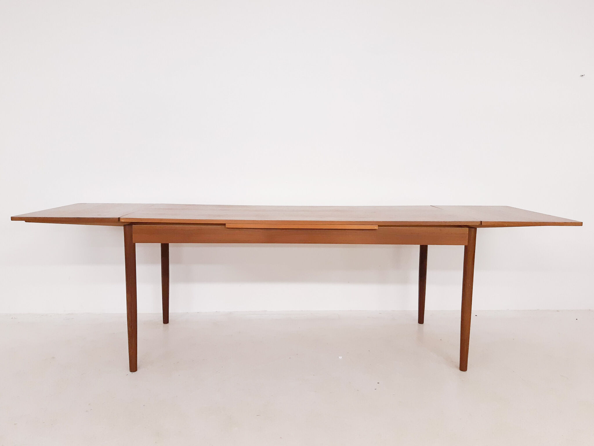 Teak extendable dining table, The Netherlands 1950's