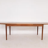 Teak extendable dining table, The Netherlands 1950's