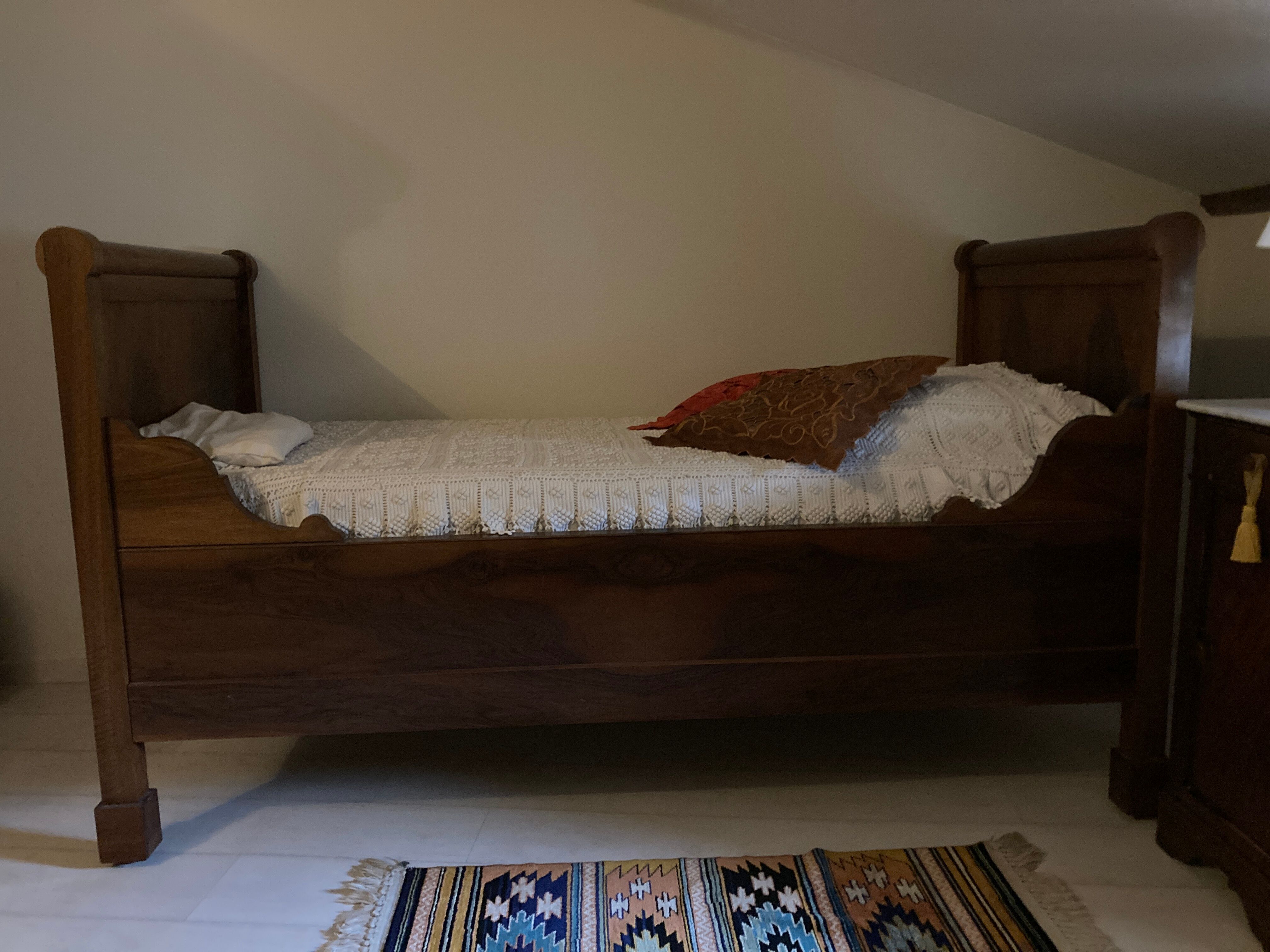 Louis Philippe sleigh bed