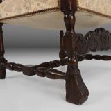 19th Century Renaissance carved oak Throne Armchair, France 1850s