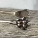 Silver-plated metal sugar tongs