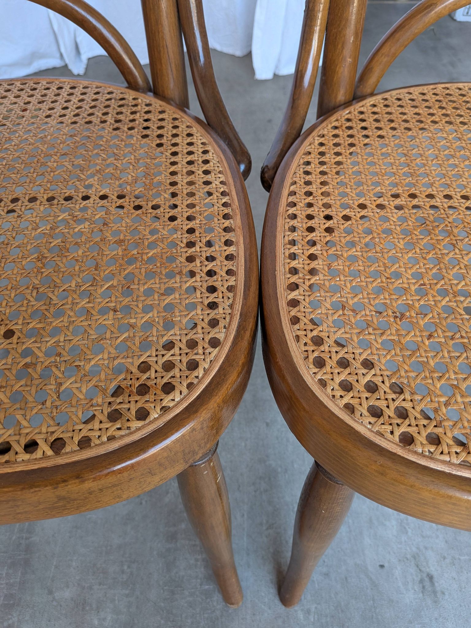 Set of 4 Mid-century Bentwood Cane Dining Chair, Thonet Style, 1970s Yugosl