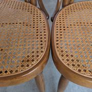 Set of 4 Mid-century Bentwood Cane Dining Chair, Thonet Style, 1970s Yugosl