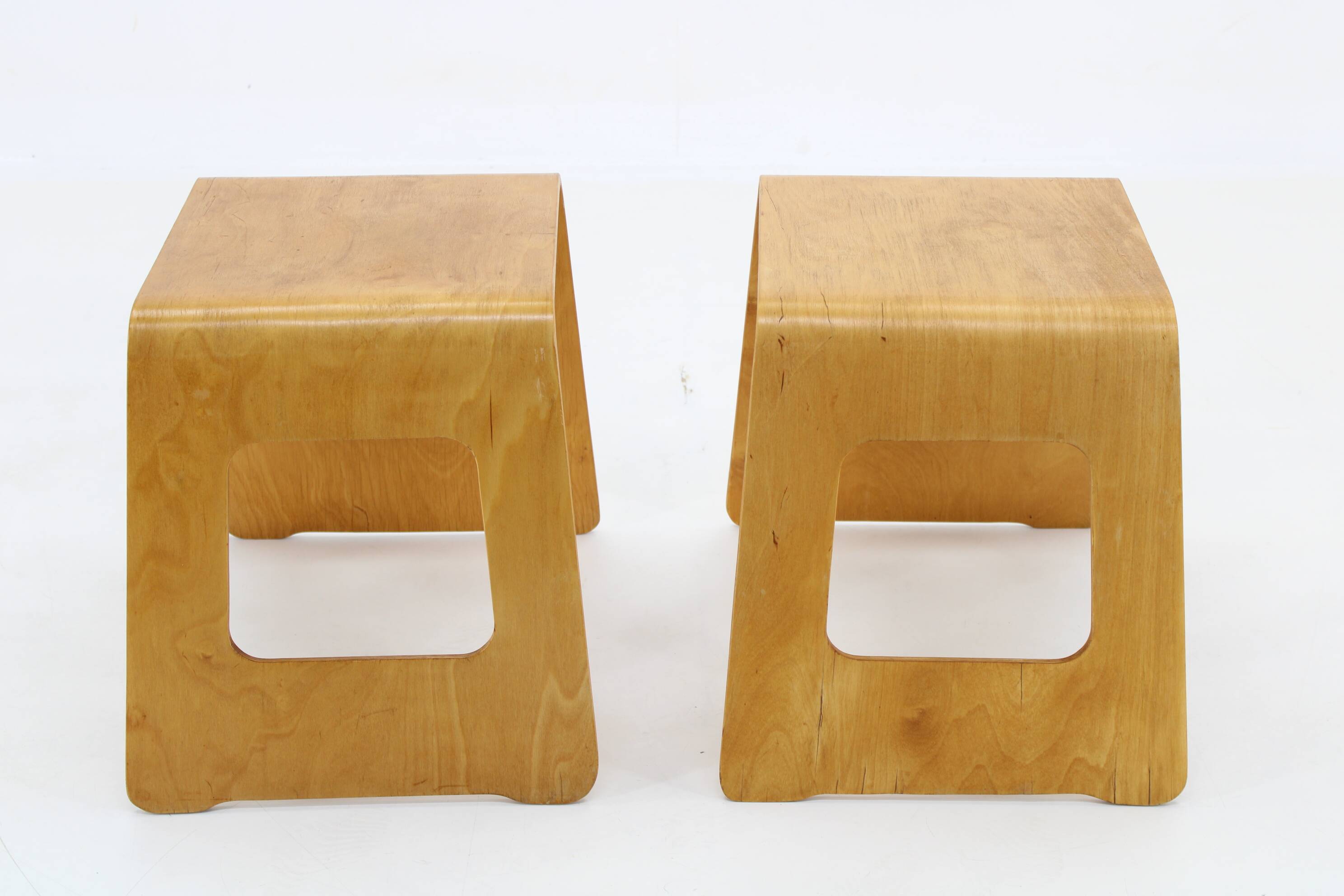 1990s Lisa Norinder Pair of Wooden Stools for Ikea, Sweden