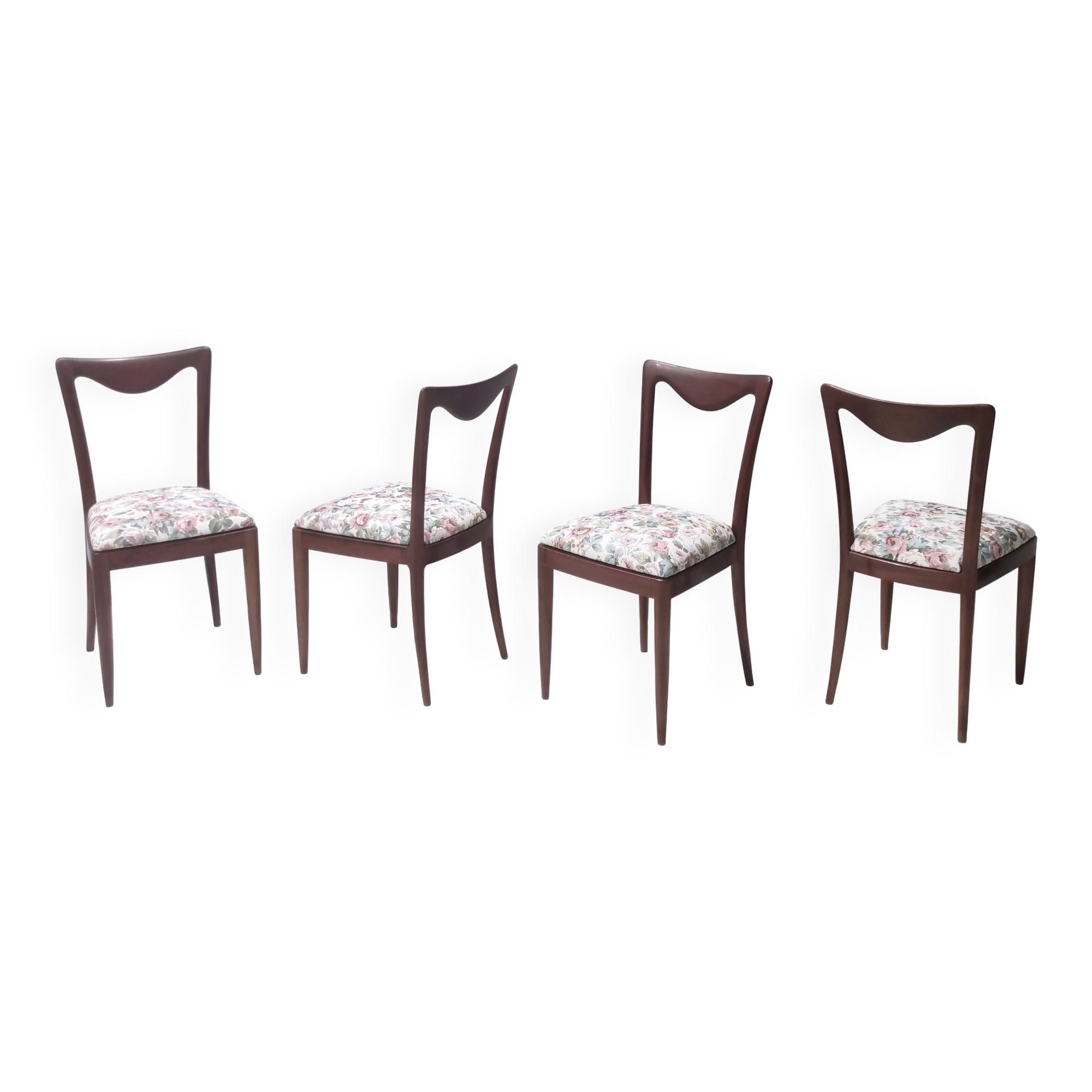 Vintage 1950s Set of Four Chairs by Carlo Enrico Rava, Made in Italy
