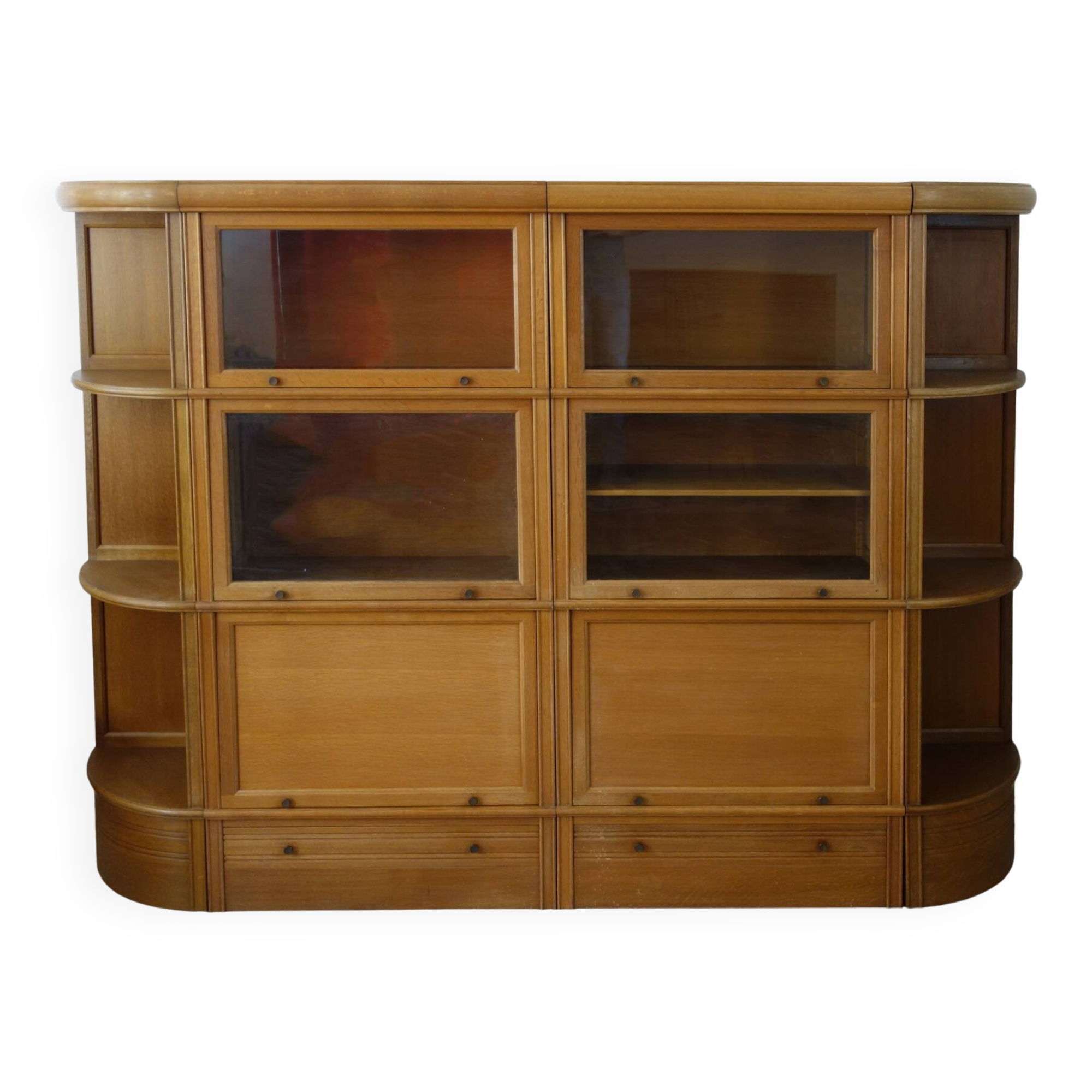 Meuble bibliothèque vitrine modulable MD années 60