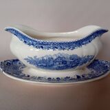 Gravy boat 'Burgenland' blue Villeroy & Boch Mettlach