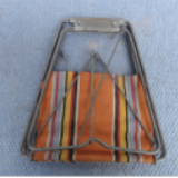 Seat folding metal stripe fabric