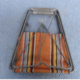 Siege pliant tissu rayure metal