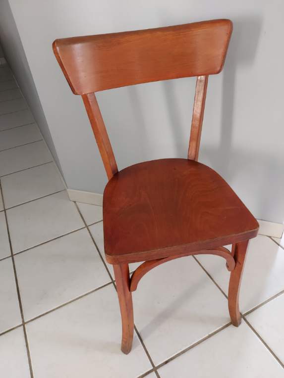 Series of 8 Baumann bistro chairs