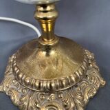 Girandole. Brass, crystal, bronze.