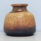 vintage wide low yellow crackle West Germany vase Scheurich