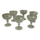 Antique faceted glass champagne coupes