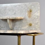 Antique brass and marble washbasin, circa 1880