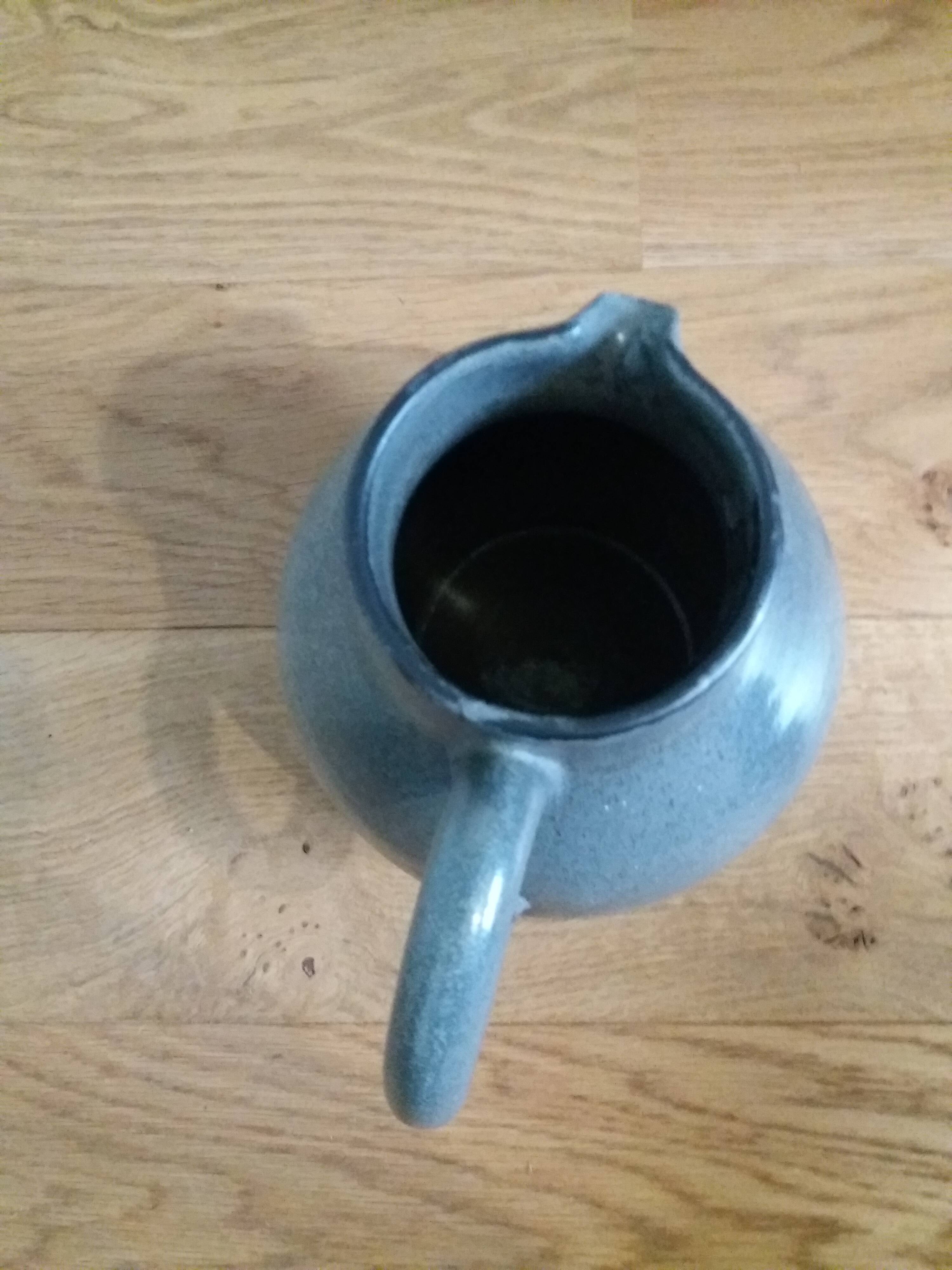 Pitcher michel and denise pointu arts céram sandstone from puisaye 50s 60s