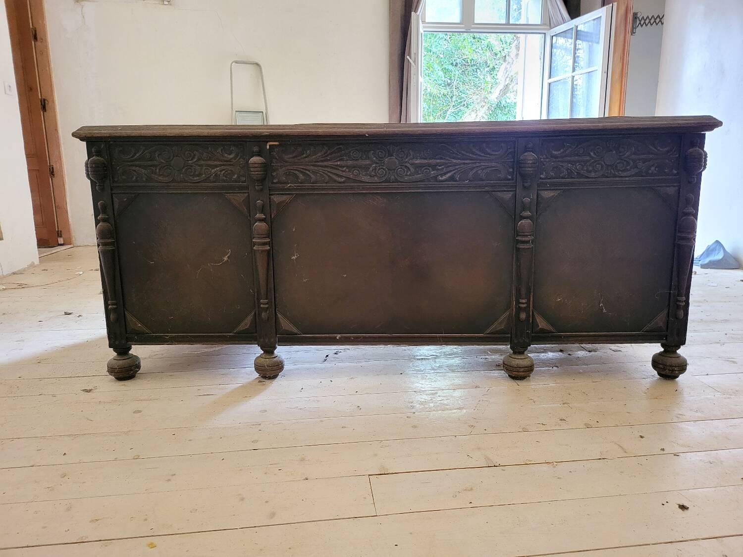 Important antique American desk in carved wood – circa 1900 –