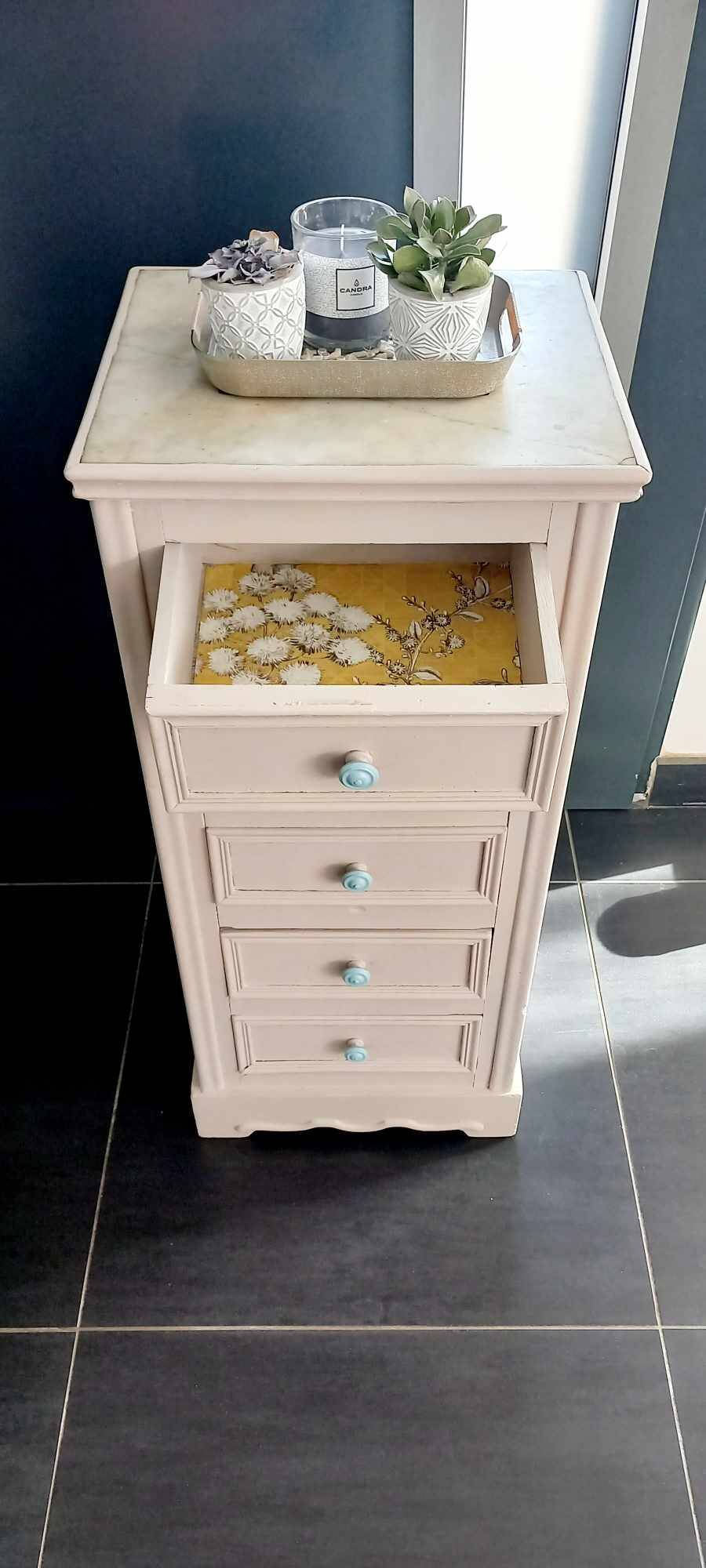 Refurbished vintage chiffonier, chest of drawers