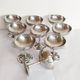Vintage ice cream or sorbet cups, in 18/10 stainless steel (ref12)