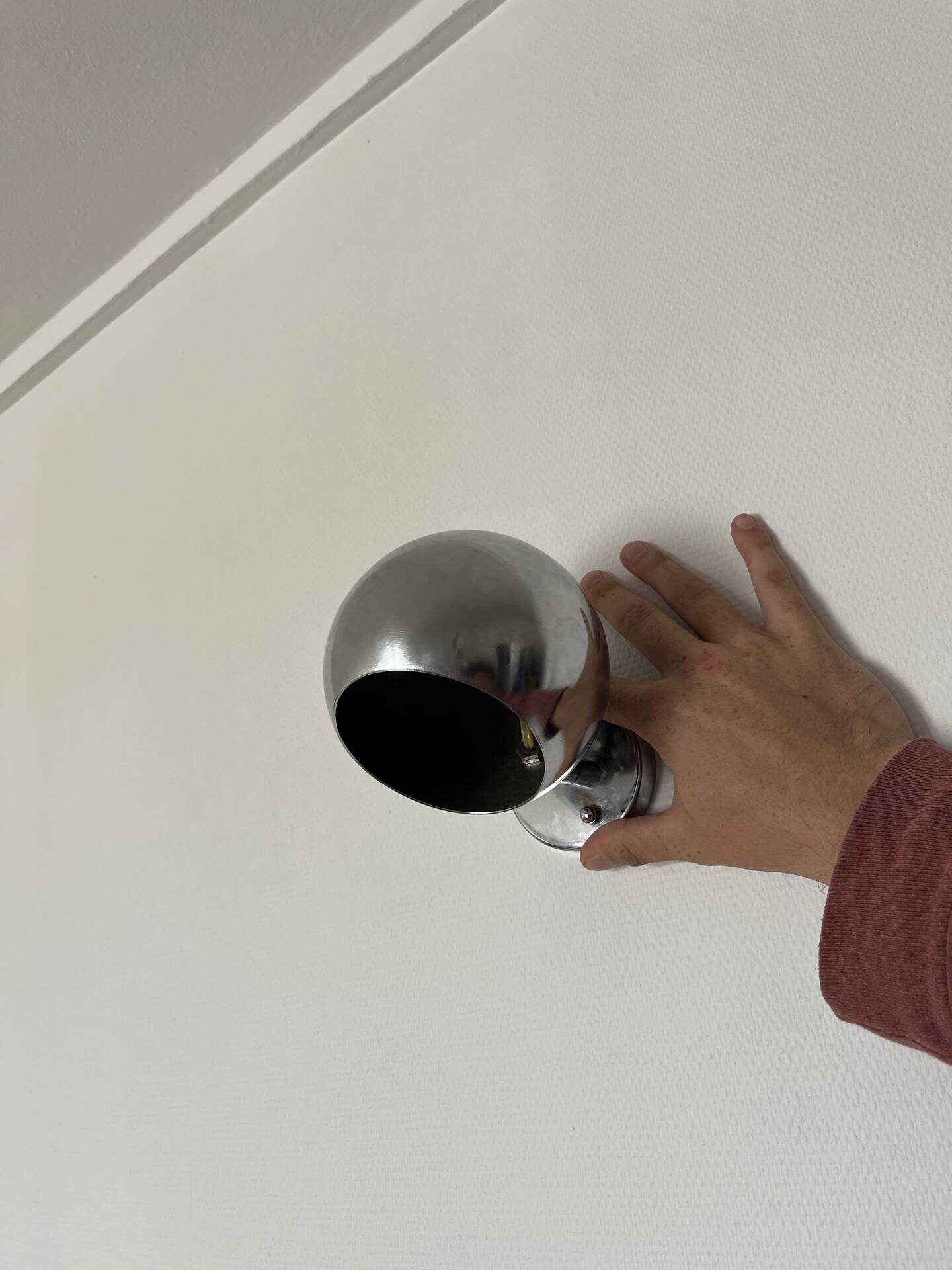 Vintage chrome Eyeball wall lamp