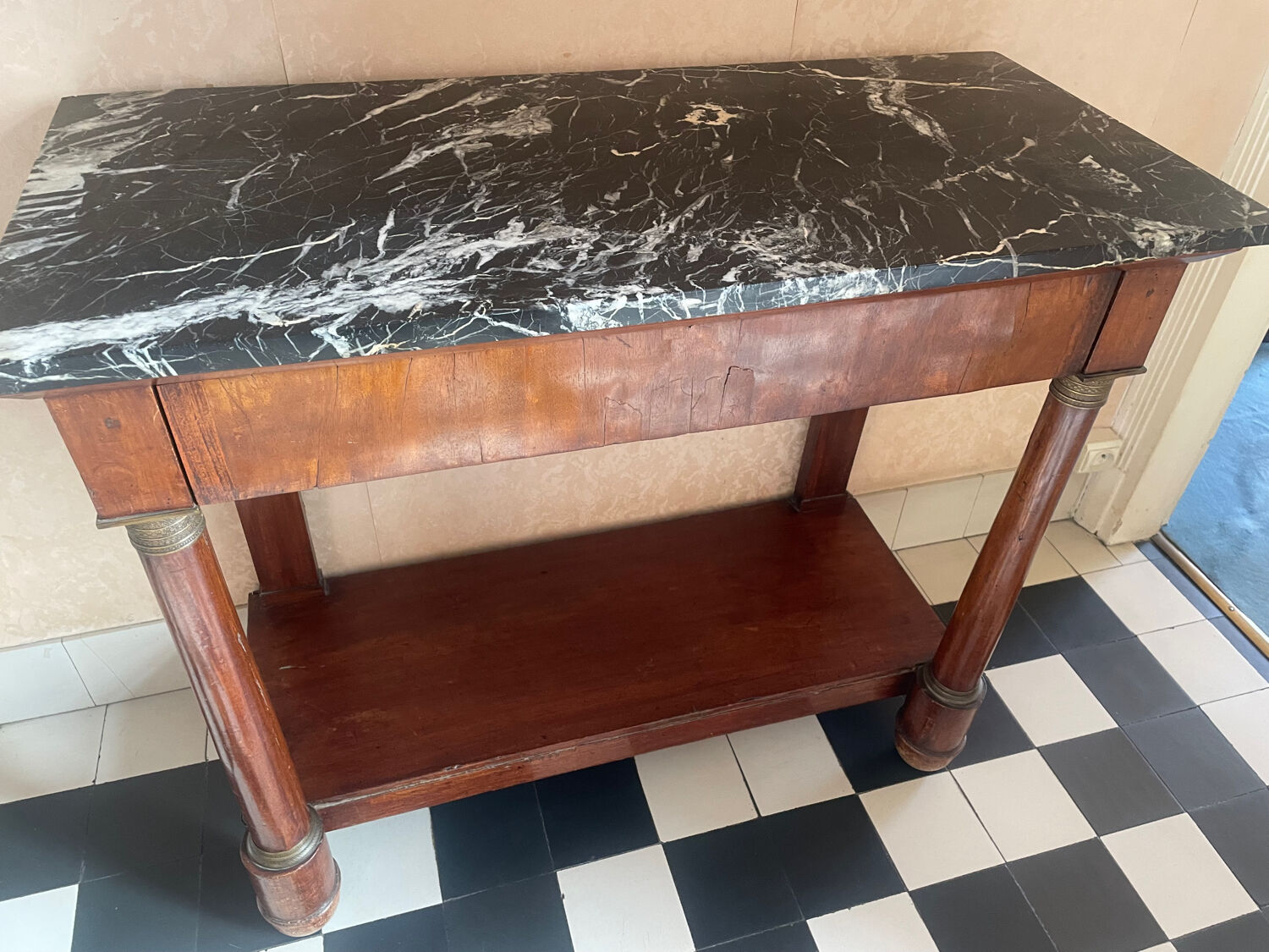 Mahogany console from the Empire period.