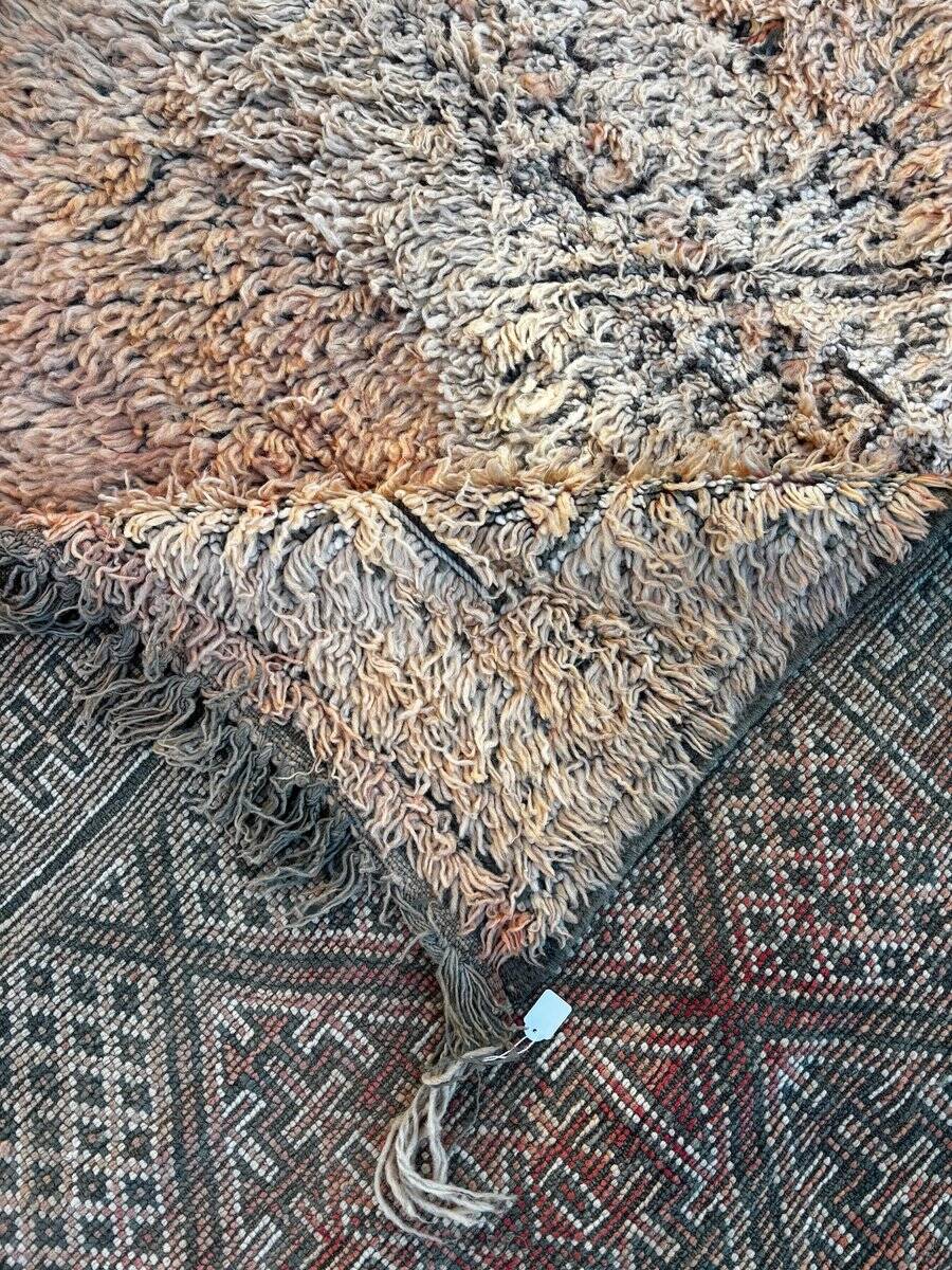 bohemian Berber carpet Boujad salmon in wool